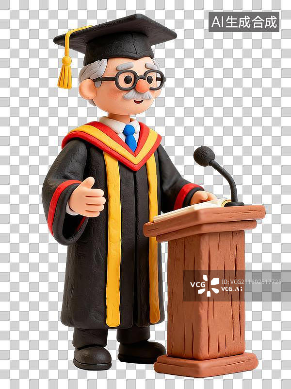 【AI数字艺术】毕业典礼上演讲的教授图片素材