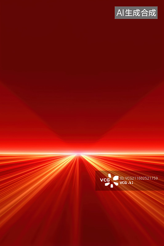 【AI数字艺术】红色光轨流动的抽象画面图片素材