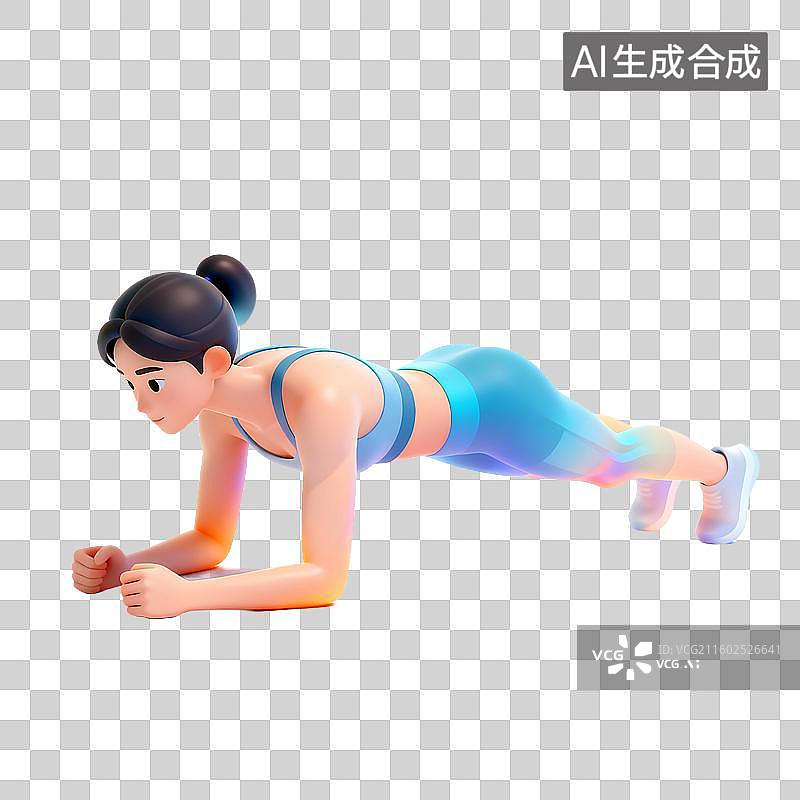 【AI数字艺术】轻拟物磨砂玻璃风格体育健身元素建模图片素材