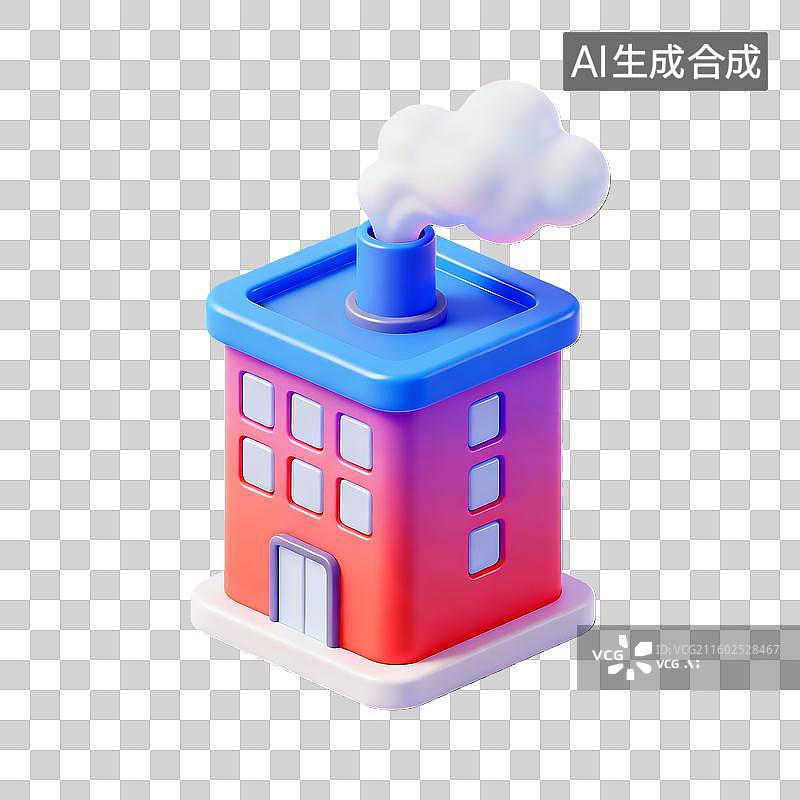 【AI数字艺术】冬季供暖的楼房图片素材