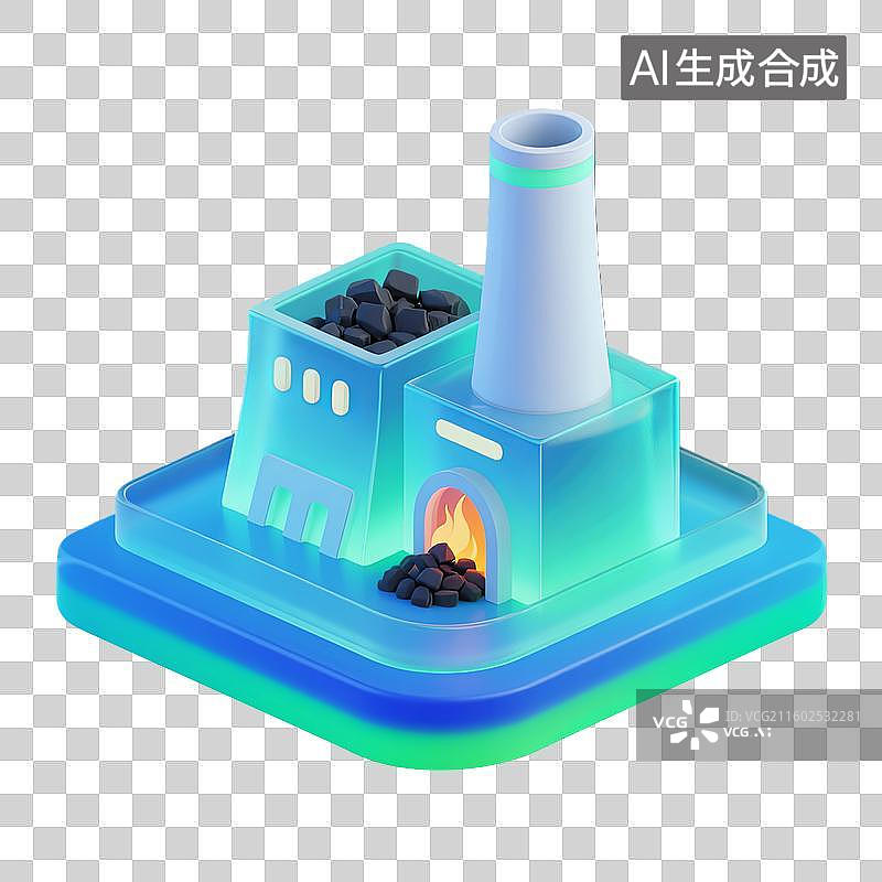 【AI数字艺术】新能源发电3D卡通图标图片素材