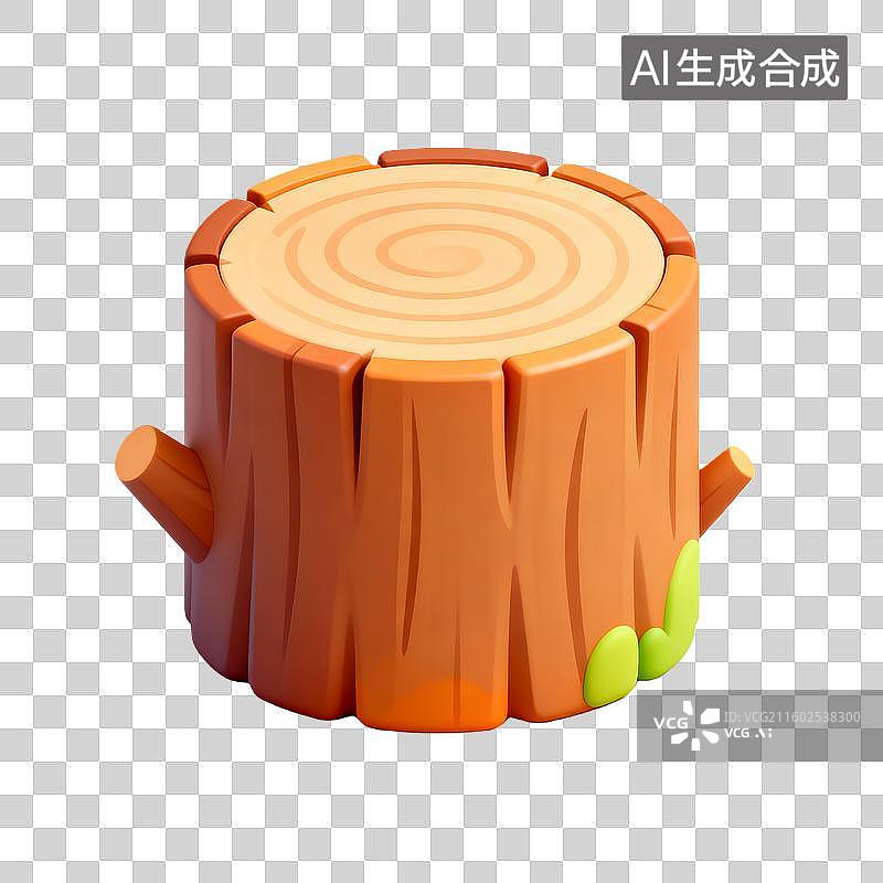 【AI数字艺术】木桩墩子模型图片素材