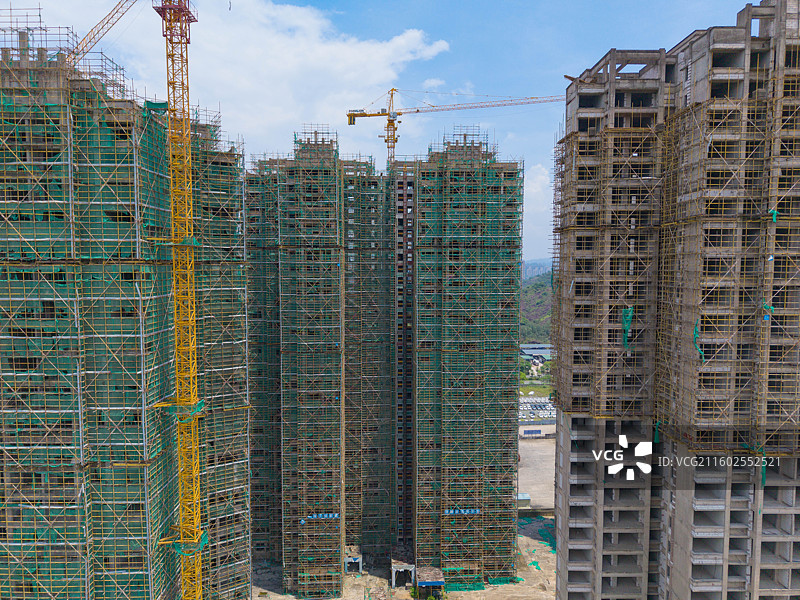 广东省河源市源城区，工业大道北，万隆湖景一号，万隆钓鱼台，房地产航拍！图片素材