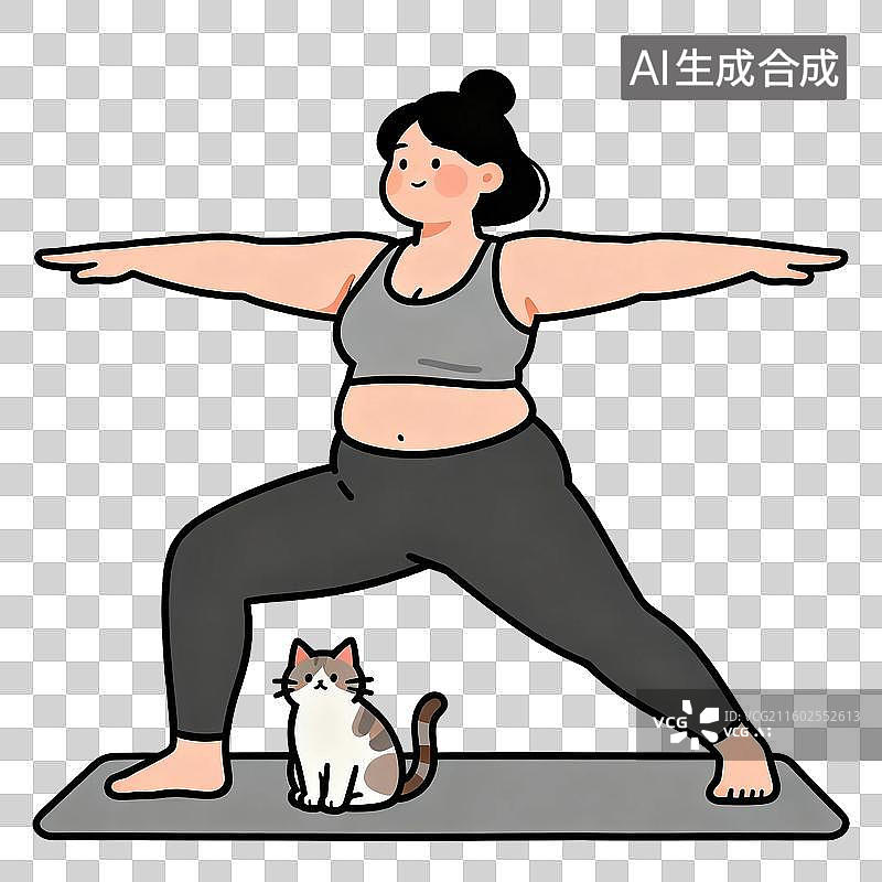 【AI数字艺术】穿着运动装做瑜伽的女士图片素材
