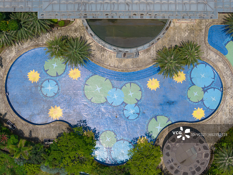 广东省河源市源城区，工业大道北，万隆湖景一号，万隆钓鱼台，房地产航拍！图片素材