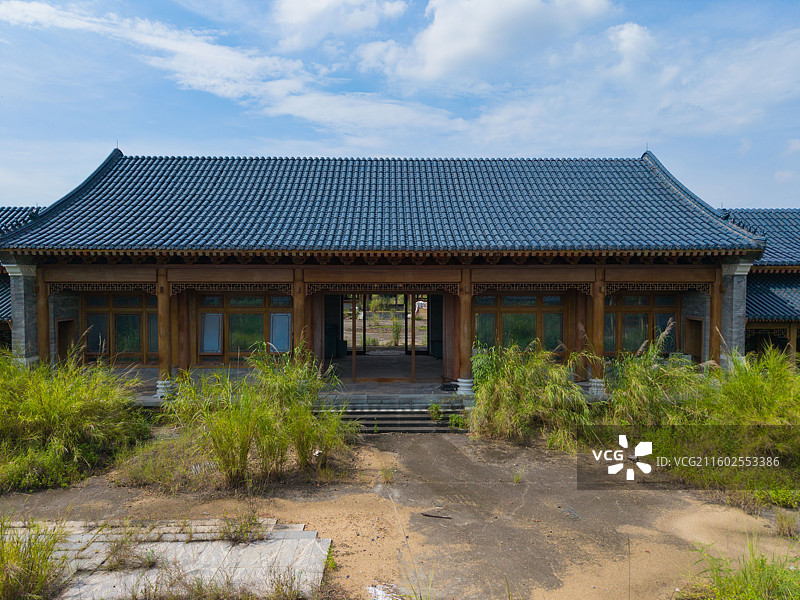 广东省河源市，李河君首富，四合院，豪宅，建筑航拍！图片素材