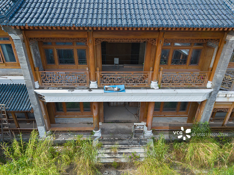 广东省河源市，李河君首富，四合院，豪宅，建筑航拍！图片素材