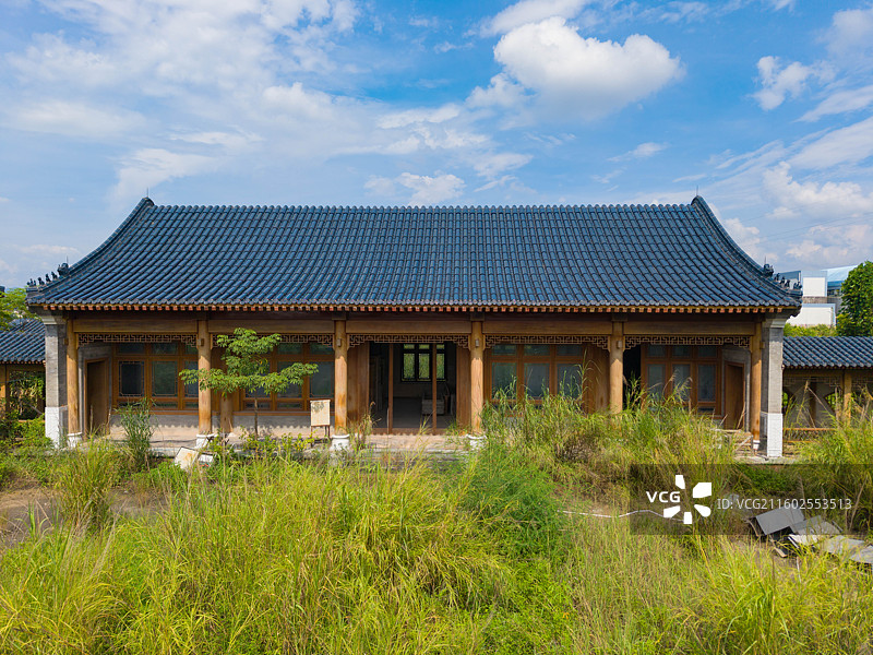 广东省河源市，李河君首富，四合院，豪宅，建筑航拍！图片素材