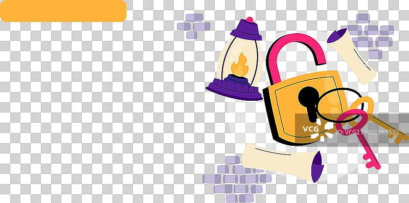 手绘密室逃脱 YouTube 缩略图图片素材