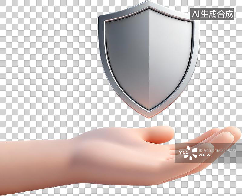 【AI数字艺术】卡通3D盾牌保险保护数据安全，概念，箭头符号，台阶楼梯金色图片素材