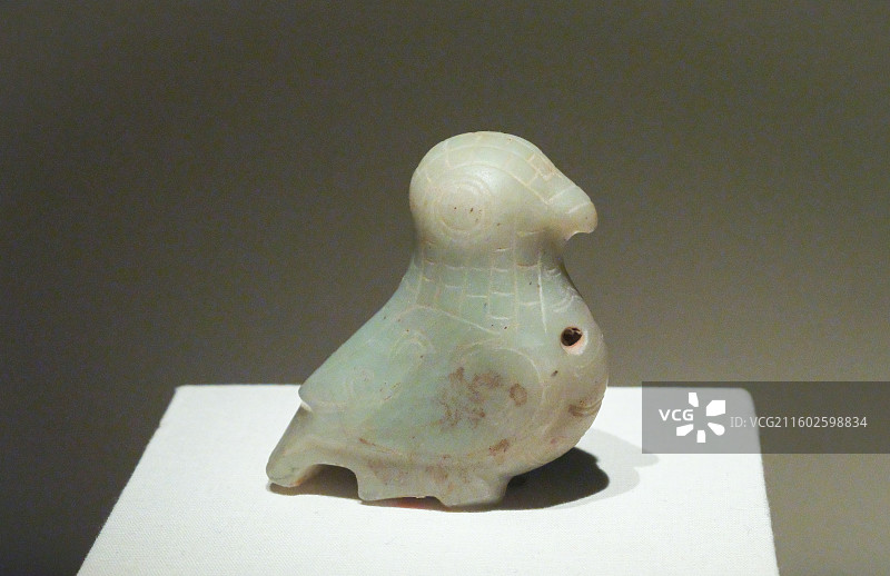 玉鸽 商王武丁时期 1976年河南安阳殷墟妇好墓出土 中国国家博物馆“古代中国基本陈列”图片素材