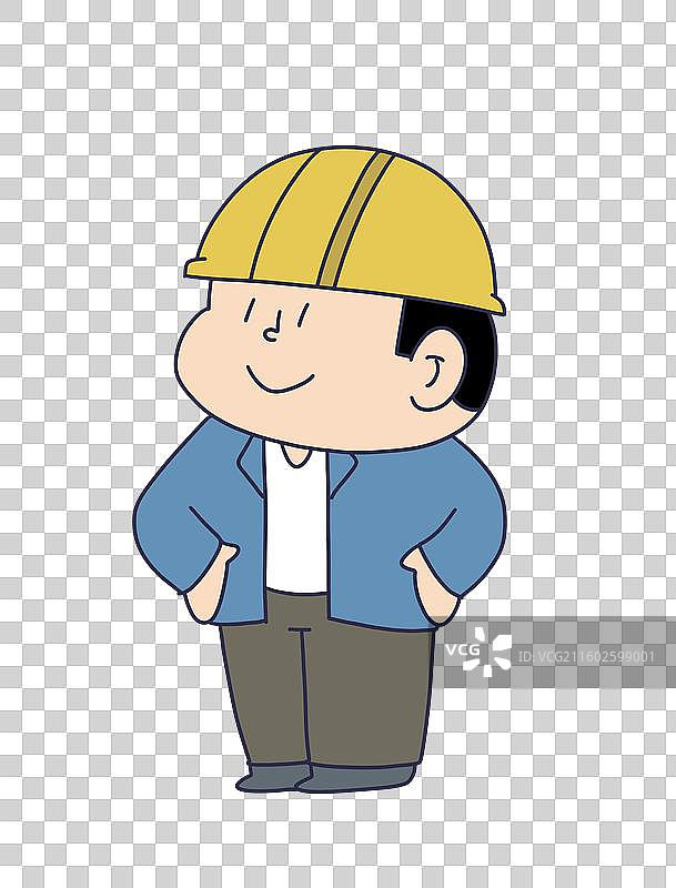 带着安全帽的建筑工人图片素材
