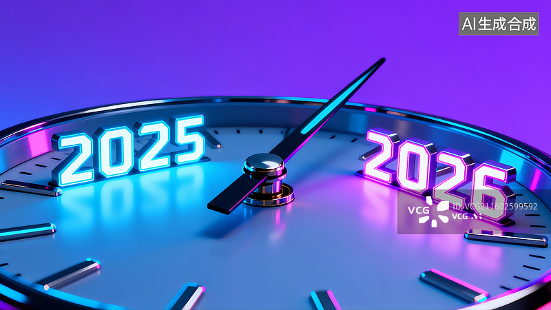 【AI数字艺术】跨年2026年，元旦，新年钟声，科技2026年图片素材