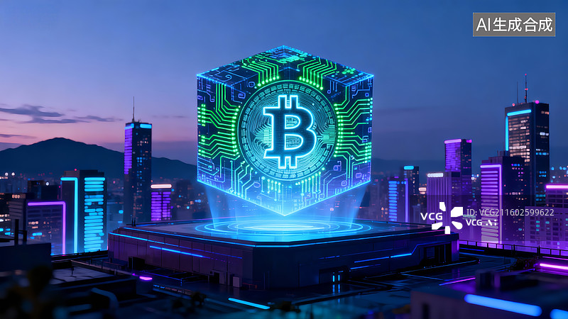 【AI数字艺术】虚拟货币，加密货币，投资理财图片素材