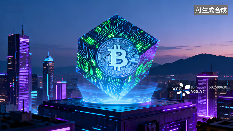 【AI数字艺术】虚拟货币，加密货币，投资理财图片素材