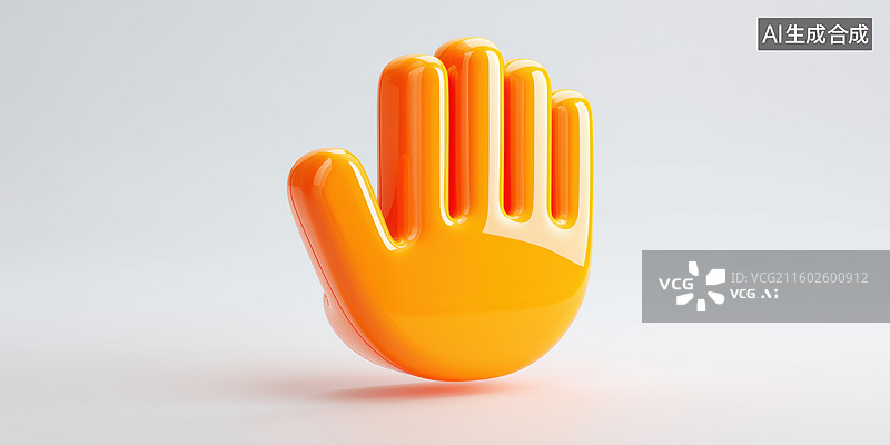 【AI数字艺术】白背景可爱糖果色手掌3D卡通立体图标图片素材