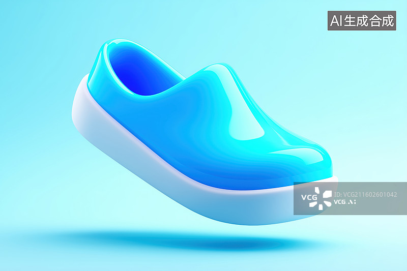 【AI数字艺术】白背景可爱彩色卡通鞋图片图标3D插画图片素材