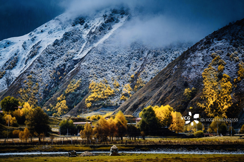 川西深秋图片素材