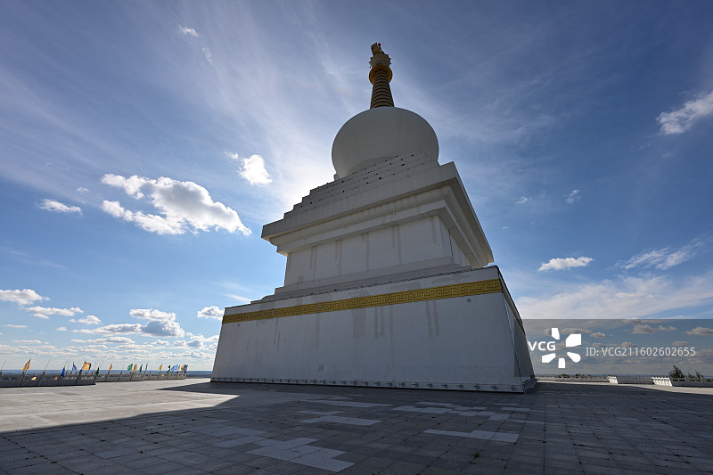 慈积金刚塔，藏传佛教建筑，一塔两寺，呼伦贝尔两河圣山旅游文化景区图片素材