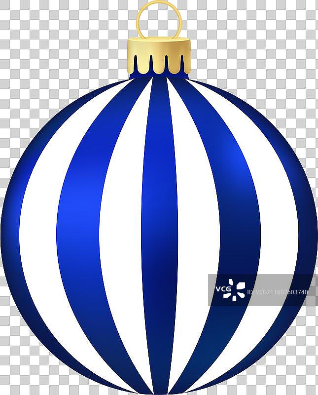 蓝色圣诞树玩具或球，立体感图片素材