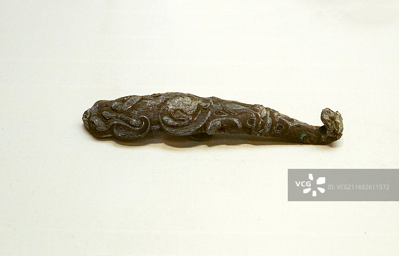 兽形青铜带钩 战国·蜀 1955年四川成都羊子山出土 中国国家博物馆“古代中国基本陈列”图片素材