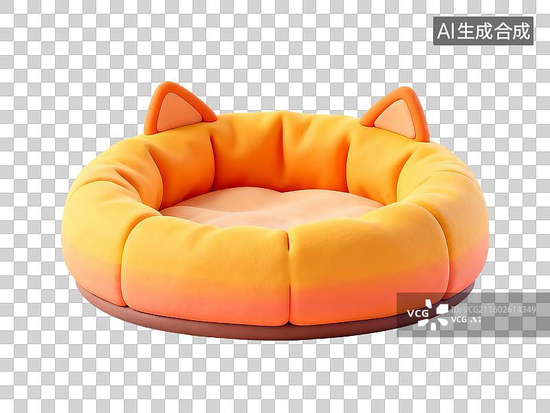 【AI数字艺术】3D粘土风宠物用品猫窝图片素材