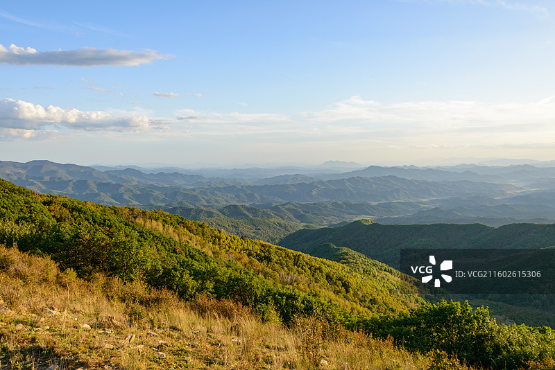 内蒙古赤峰道须沟云中草原日落图片素材