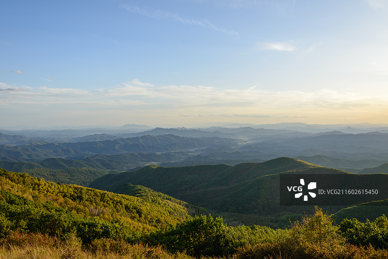 内蒙古赤峰道须沟云中草原日落图片素材