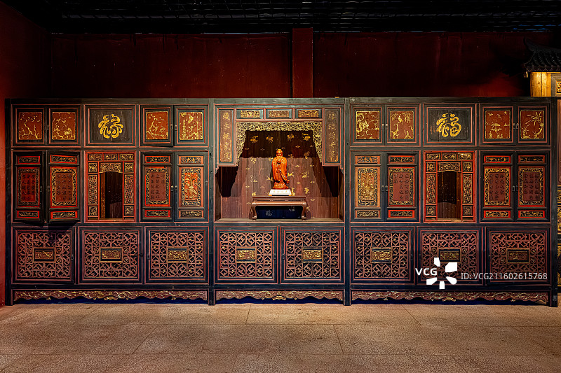 泰宁明清园 百福馆 神龛柜 收藏明清时期大户人家关于福的宅院家具和木雕藏品 福建三明文化旅游图片素材