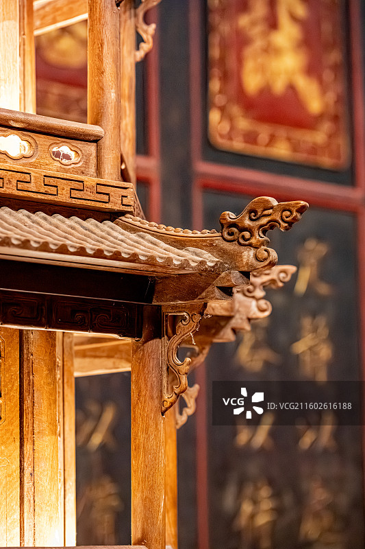 泰宁明清园 明清时期木刻木雕 福建三明文化旅游图片素材