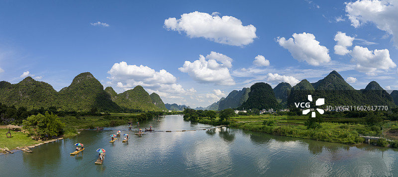 阳朔遇龙河漂流图片素材