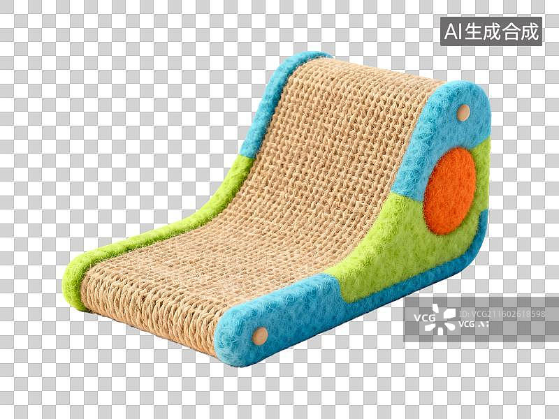 【AI数字艺术】3D毛毡宠物用品猫抓板图片素材