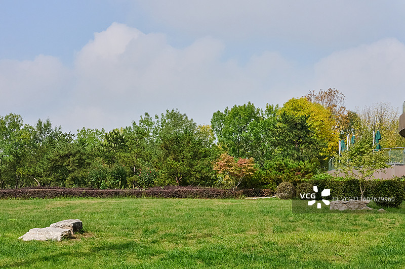 陕西西安昆明池七夕公园初秋风光图片素材