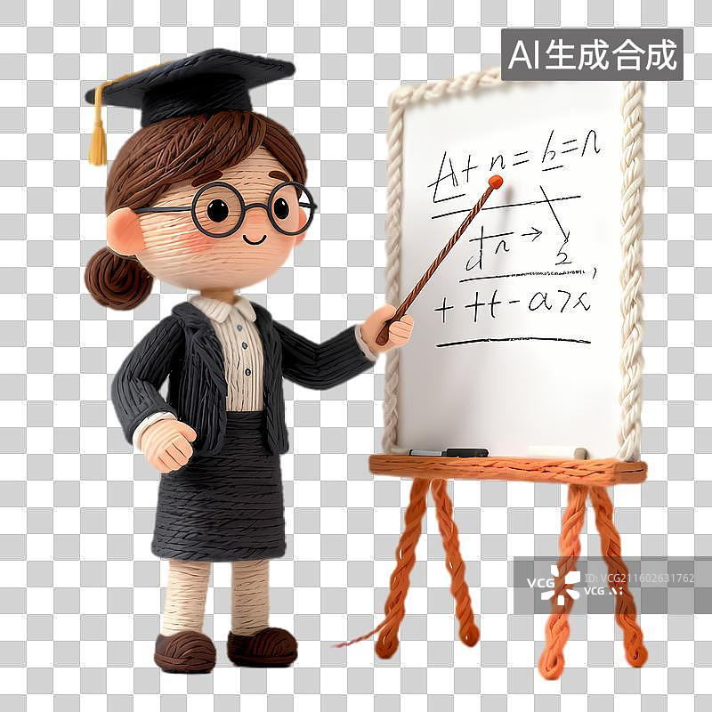 【AI数字艺术】女教师讲解数学公式图片素材