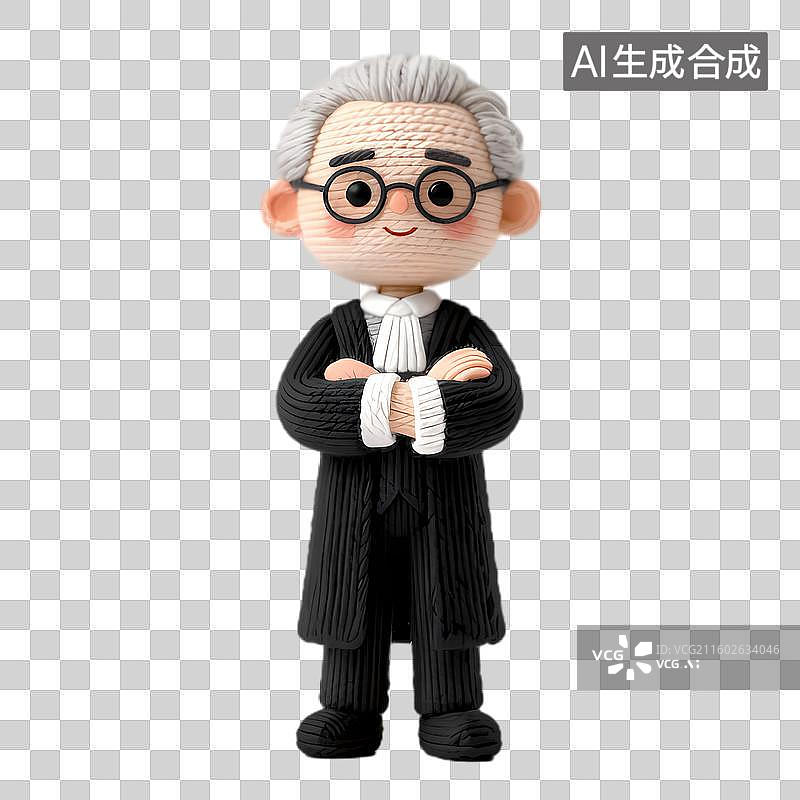 【AI数字艺术】穿着律师袍的卡通人物图片素材