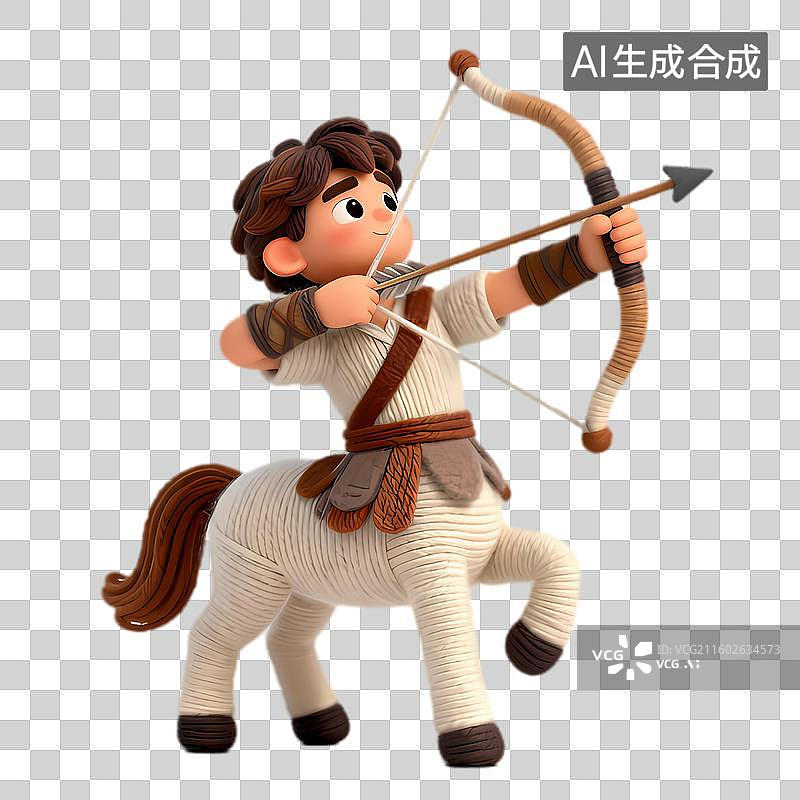 【AI数字艺术】3D渲染半人马射手角色图片素材