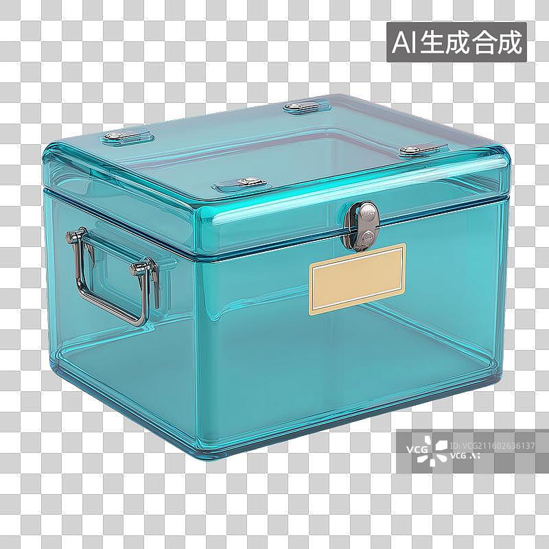 【AI数字艺术】青色档案盒3D图标图片素材