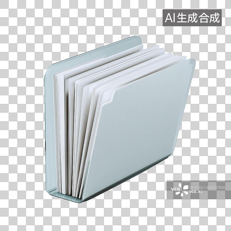【AI数字艺术】微开玻璃文件夹3D图标图片素材