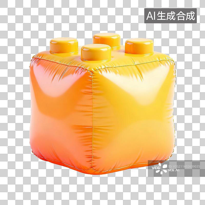 【AI数字艺术】色彩渐变充气积木玩具图片素材