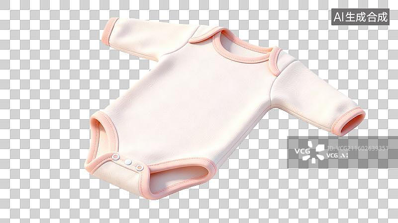 【AI数字艺术】婴儿长袖连体衣粉色装饰图片素材