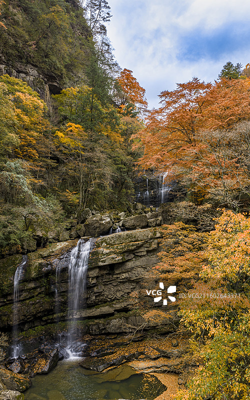 汉中南郑黎坪秋天红叶图片素材