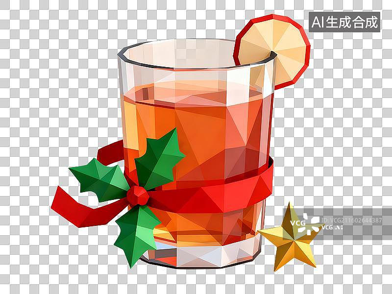 【AI数字艺术】苹果酒 圣诞主题插画 免抠元素图片素材