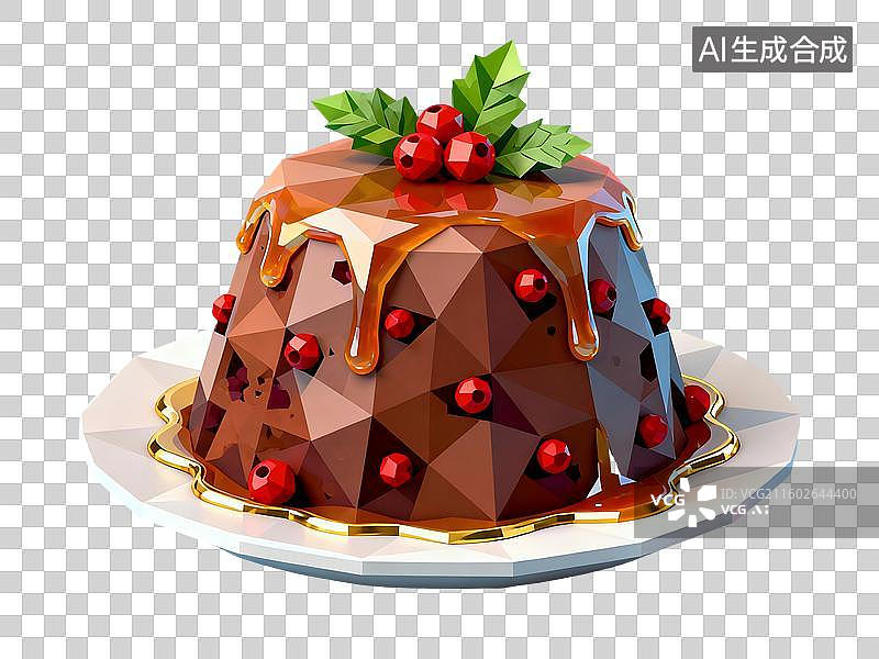 【AI数字艺术】圣诞布丁 圣诞主题插画 免抠元素图片素材