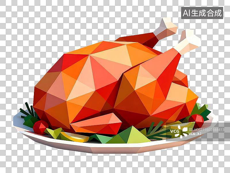 【AI数字艺术】烤火鸡 圣诞主题插画 免抠元素图片素材