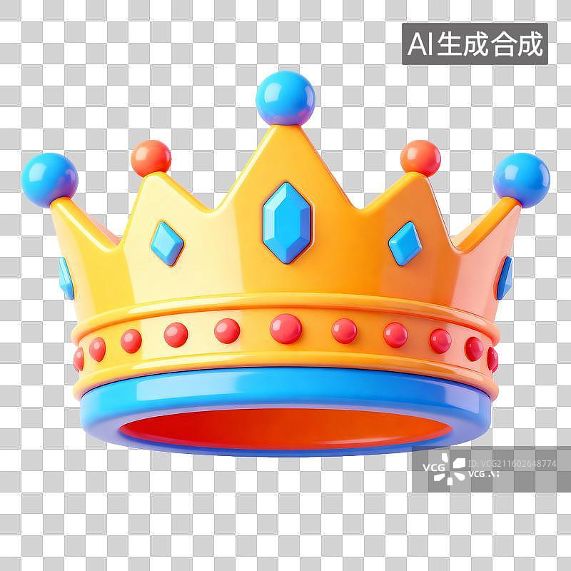 【AI数字艺术】镶钻的王冠或皇冠图标图片素材