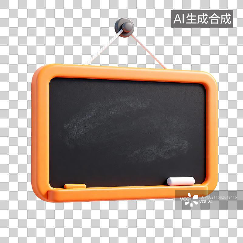 【AI数字艺术】卡通风格的墙上黑板图标图片素材
