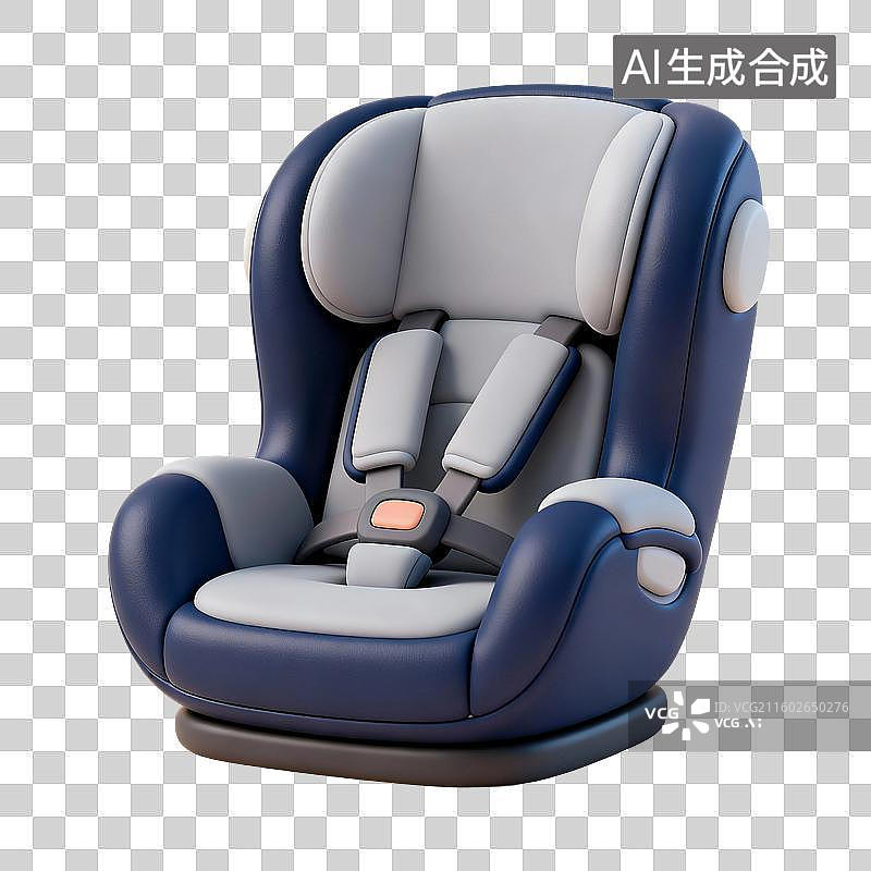 【AI数字艺术】3D渲染，宝宝安全座椅，安全座椅，宝宝安全座椅，婴儿用品，免抠元素图片素材