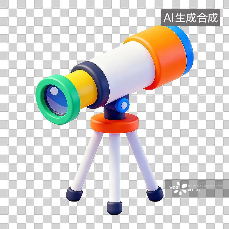 【AI数字艺术】太空望远镜图标图片素材