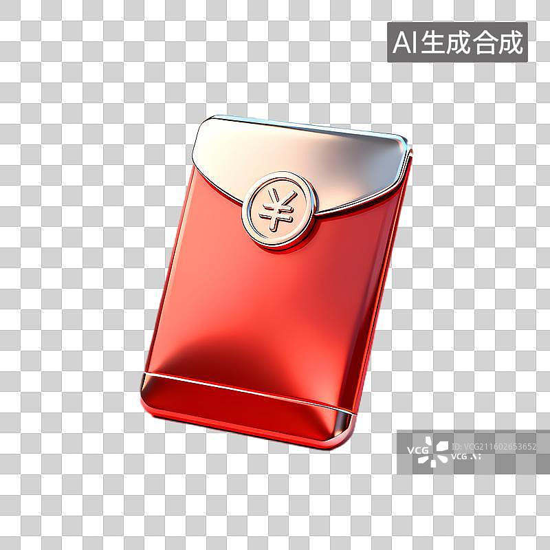 【AI数字艺术】红色闪亮数字红包图片素材