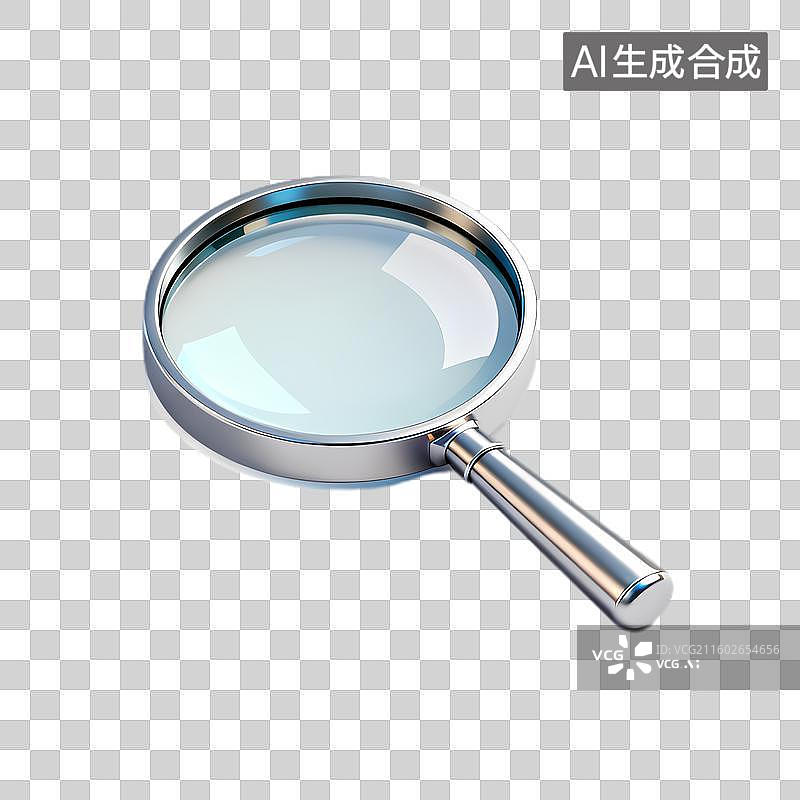 【AI数字艺术】用于精细观察的金属放大镜图片素材